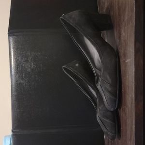 Etienne Aigner Black Suede Heels